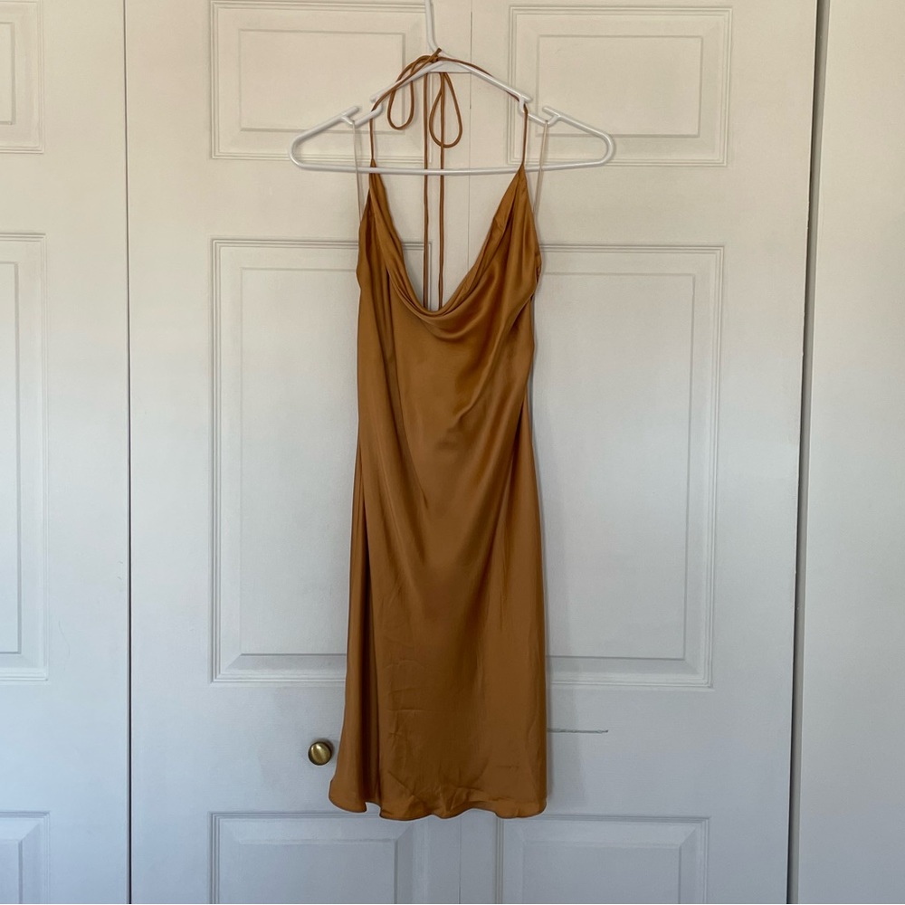 New Aritzia Cowl Neck Diamante Dress